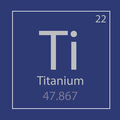 Titanium Ti chemical element icon- vector illustration