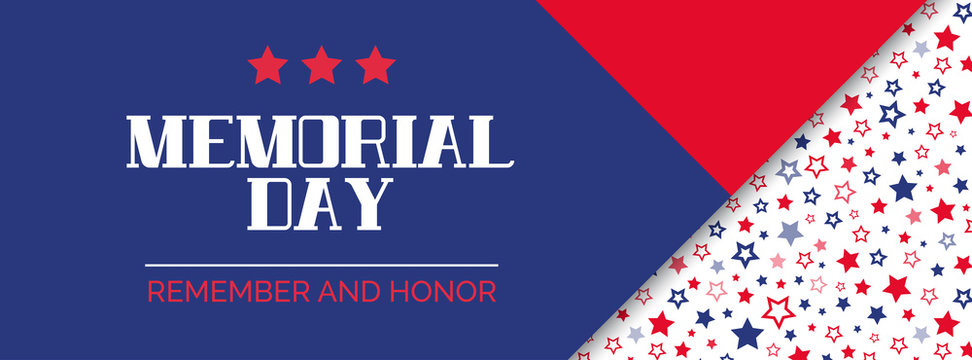 Memorial day. Remember and honor. Vector banner