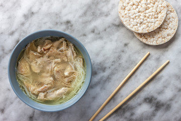 Asian soup with duck