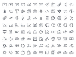 Business line icon vector pack