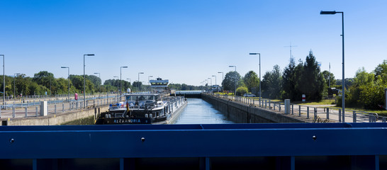 Rhine lock at Iffezheim Baden Württemberg, Germany