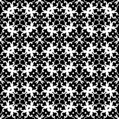 Seamless decorative geometric pattern in a black and white colors