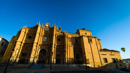 Beautiful facade of historical cathedral at Guadix, Spain - 201884811