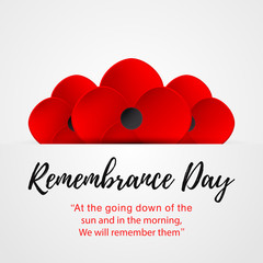 Remembrance Day vector card.