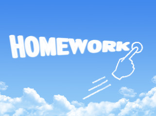 Homework cloud shape