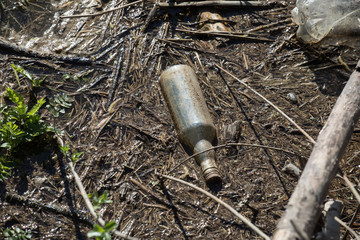 Obraz premium Polluted waters, rubbish 