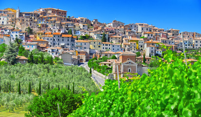 City of Chianciano Terme in Tuscany, Italy - obrazy, fototapety, plakaty