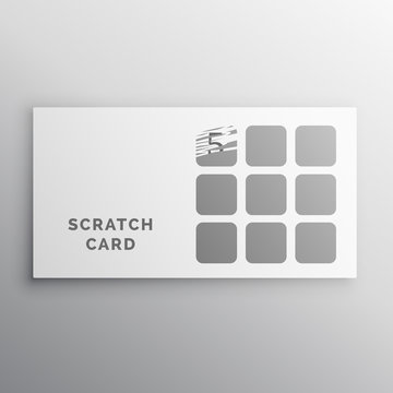 scratch card vector mockup template