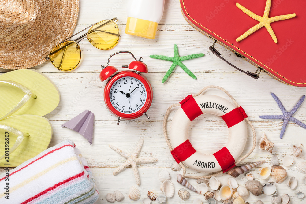 Poster summer vacation and travel background