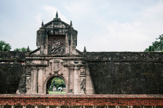 Old Gate and moat Fort Santiago, Manila, Philippines