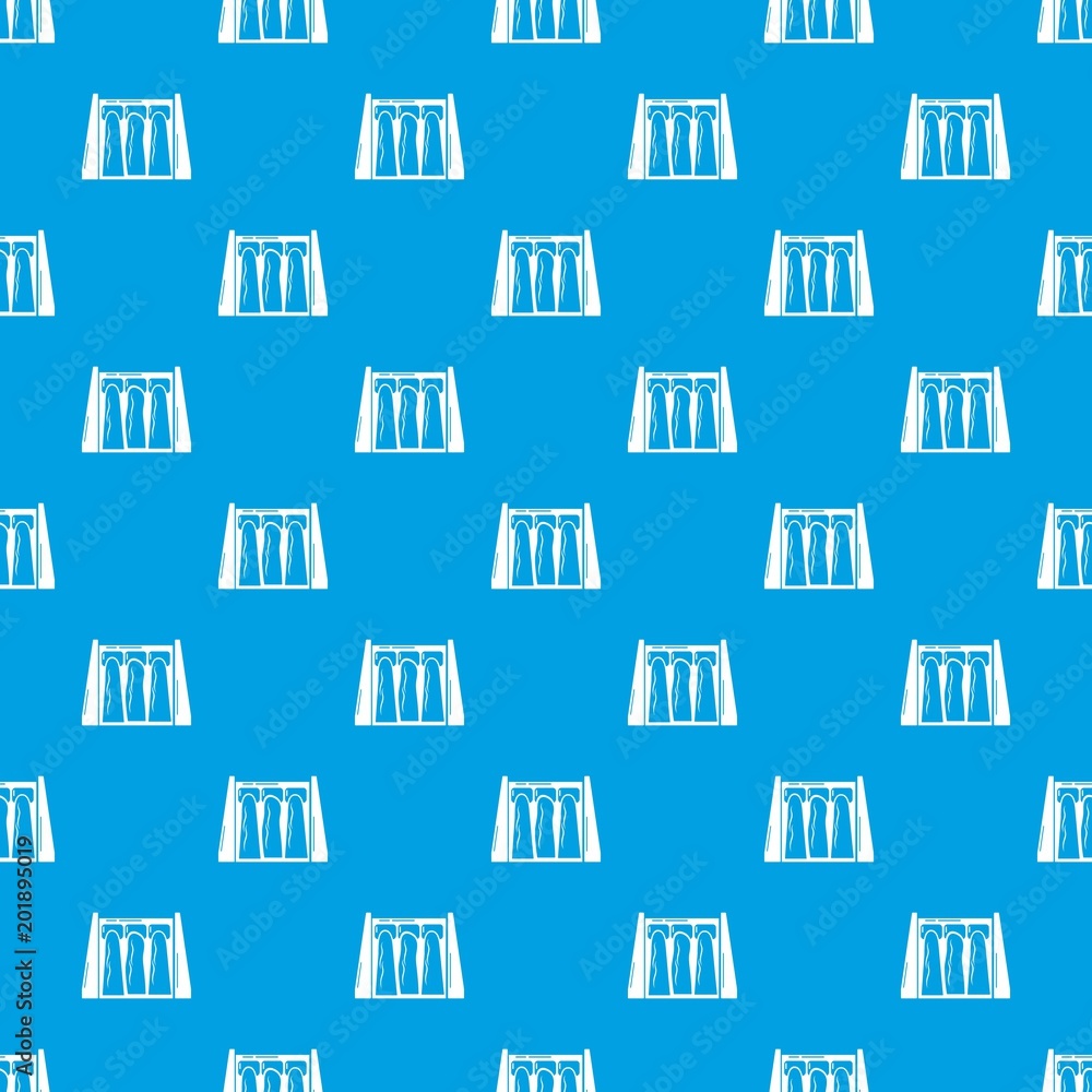 Poster dam pattern vector seamless blue repeat for any use