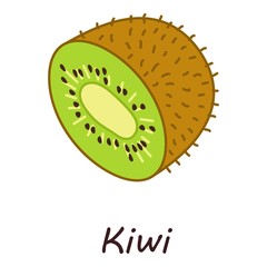 Kiwi icon. Isometric illustration of kiwi vector icon for web
