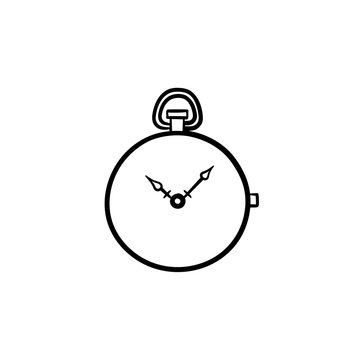 recommend clip art: Pocket watch hand drawn outline doodle icon. Vector sketch illustration of pocket watch for print, web, mobile and infographics isolated on white background.
