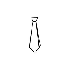 Tie hand drawn outline doodle icon. Male accessory - tie vector sketch illustration for print, web, mobile and infographics isolated on white background.