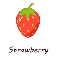 Strawberry icon. Isometric illustration of strawberry vector icon for web