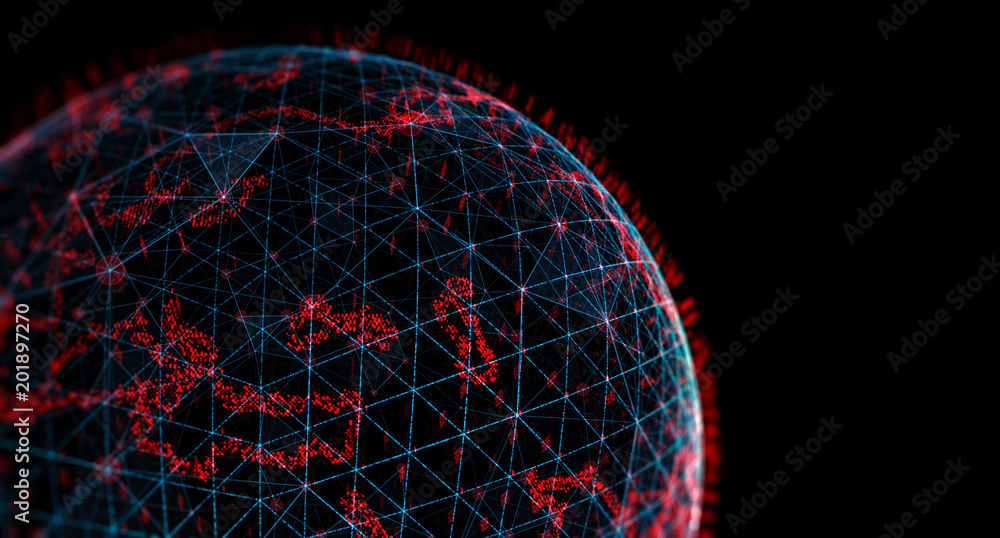 Poster global international connectivity background/connection lines around earth globe, theme background w