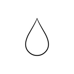 Water drop hand drawn outline doodle icon. Clear fresh water drop vector sketch illustration for print, web, mobile and infographics isolated on white background.