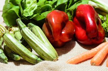 composition of fresh vegetables