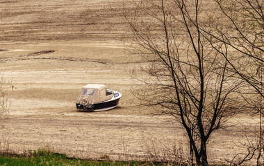 Stranded boat Switzerland
