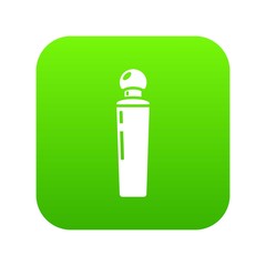 Perfume bottle tokyo icon green vector isolated on white background
