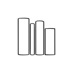 School books on literature hand drawn outline doodle icon. Vector sketch illustration of three study book on literature for print, web, mobile and infographics isolated on white background.