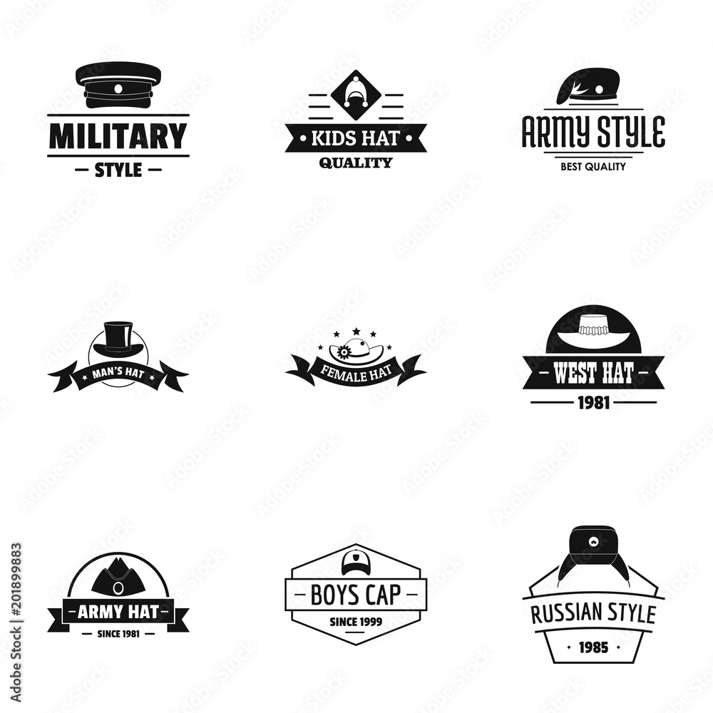 Aufkleber kepi logo set. simple set of 9 kepi vector logo for web isolated on white background