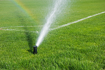 automatic irrigation system for lawns and green grass © pedrope11