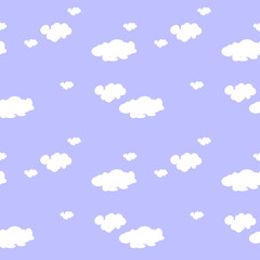 Cute seamless pattern with clouds.Can be used for wallpaper,fabric, web page background, surface textures.