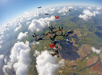 Skydiving team formation