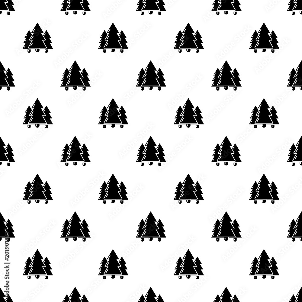 Poster fir tree pattern vector seamless repeating for any web design