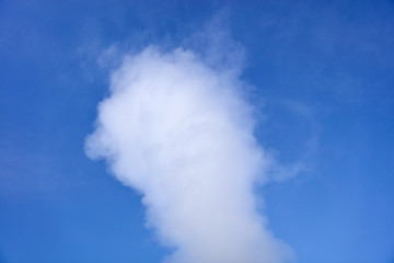 Geyser steam eruption