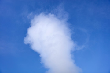 Fototapeta na wymiar Geyser steam eruption