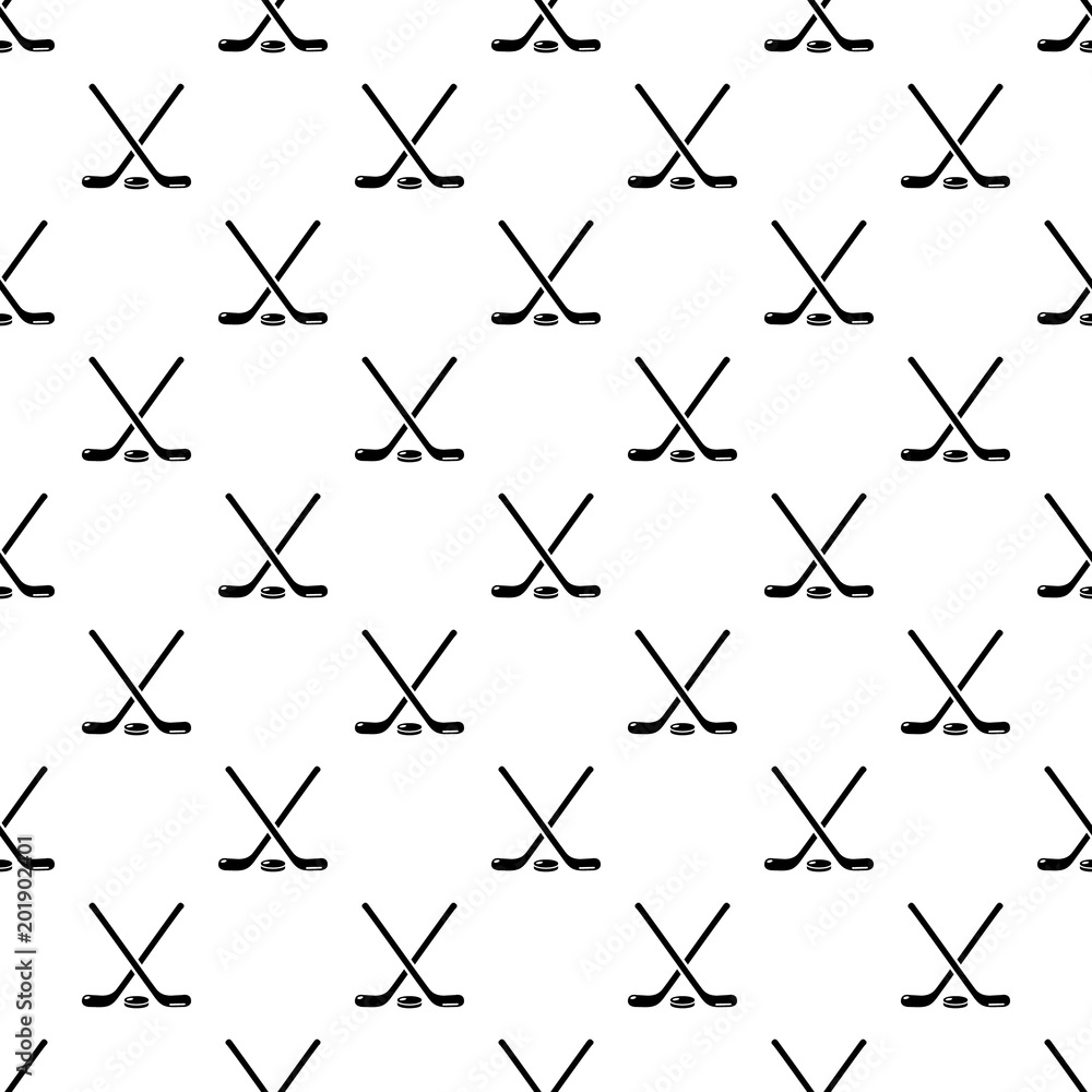 Poster hockey stick pattern vector seamless repeating for any web design