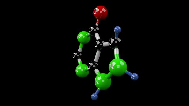 Allopurinol molecule. Molecular structure of allopurinol, gout medicine. Alpha channel.
