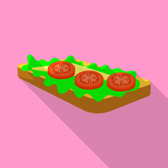 Sandwich icon. Flat illustration of sandwich vector icon for web