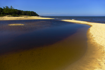 sandy spit at Baikal