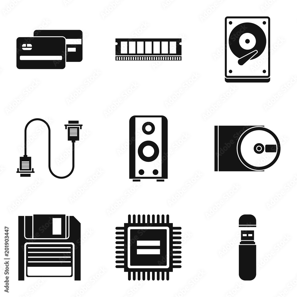 Poster expert icons set. simple set of 9 expert vector icons for web isolated on white background