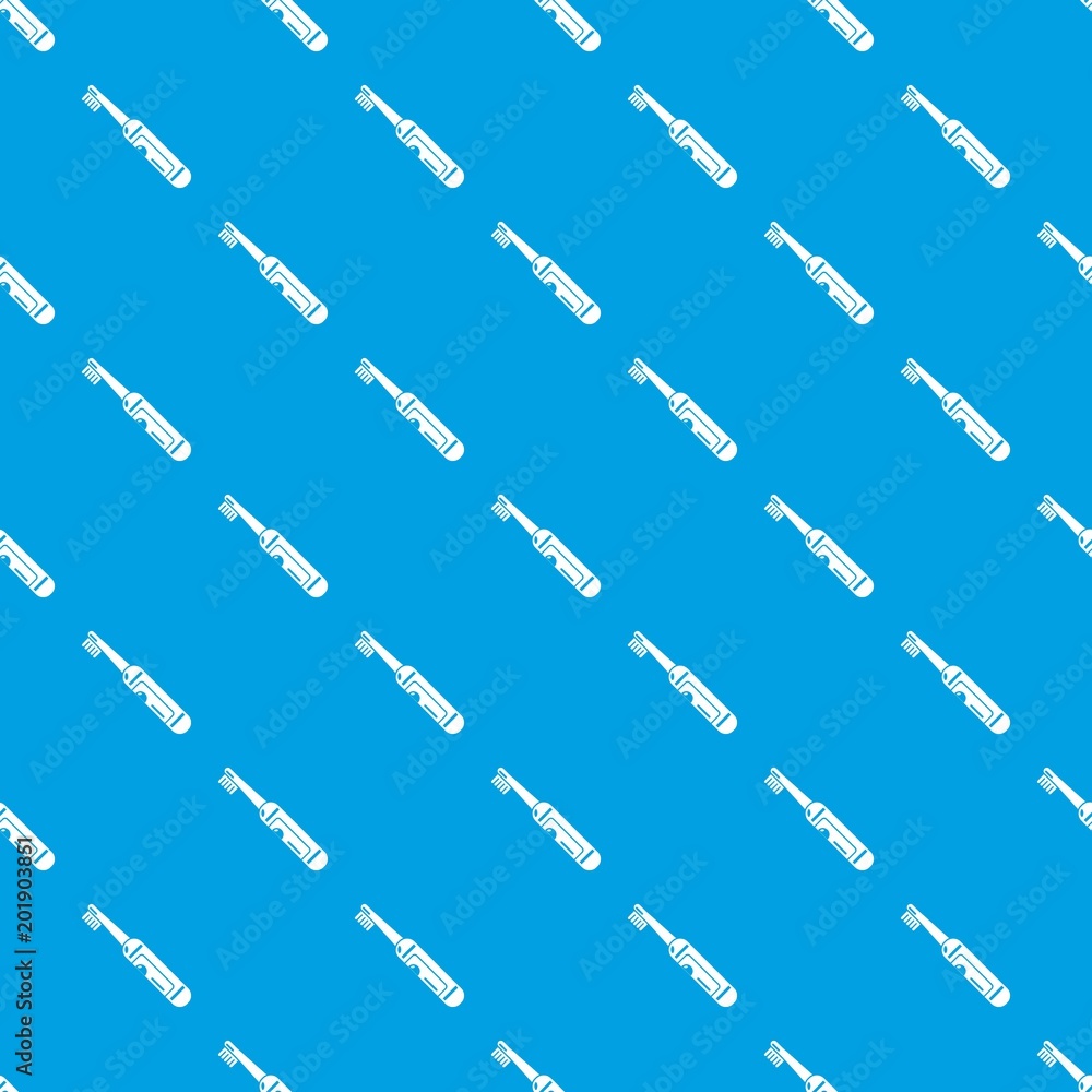 Poster electric toothbrush pattern vector seamless blue repeat for any use
