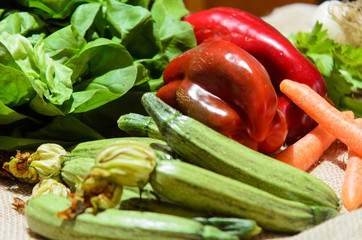 composition of fresh vegetables