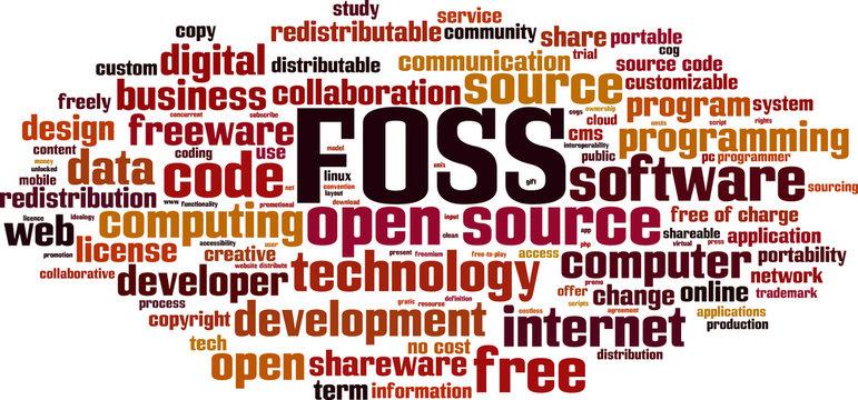 FOSS word cloud