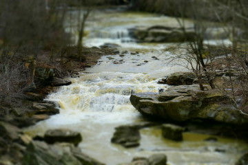Rushing waterfall