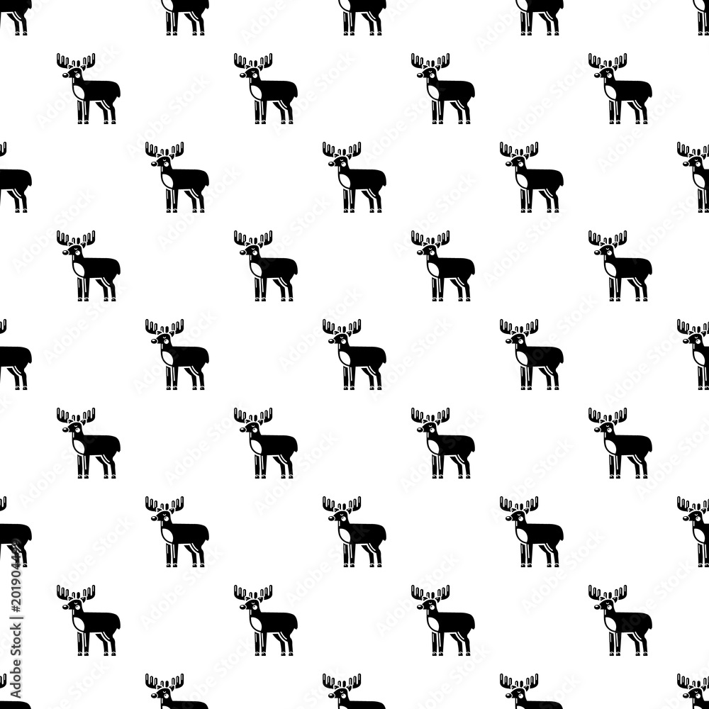 Poster elk pattern vector seamless repeating for any web design