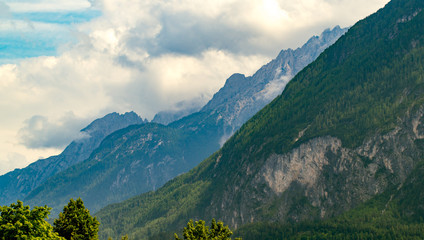 Fototapeta premium The Alps of Austria stand as a testament to nature's grandeur, with mighty mountains that have captivated the hearts of adventurers and nature