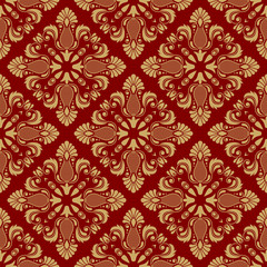 Vintage damask seamless pattern. Classical luxury texture for wallpapers, wrapping, textile. Vector Illustration