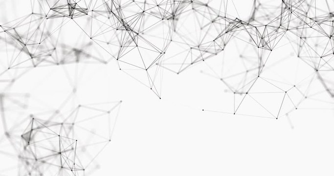 4k abstract background video. Futuristic style card. Elegant background for business presentations. Lines, point, polygon in 3d space.