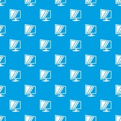 Tv pattern vector seamless blue repeat for any use