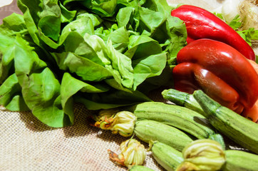 composition of fresh vegetables