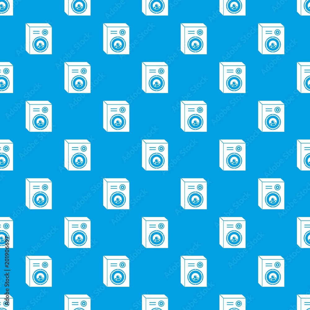 Poster studio speakers pattern vector seamless blue repeat for any use