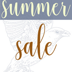 summer sale bird template