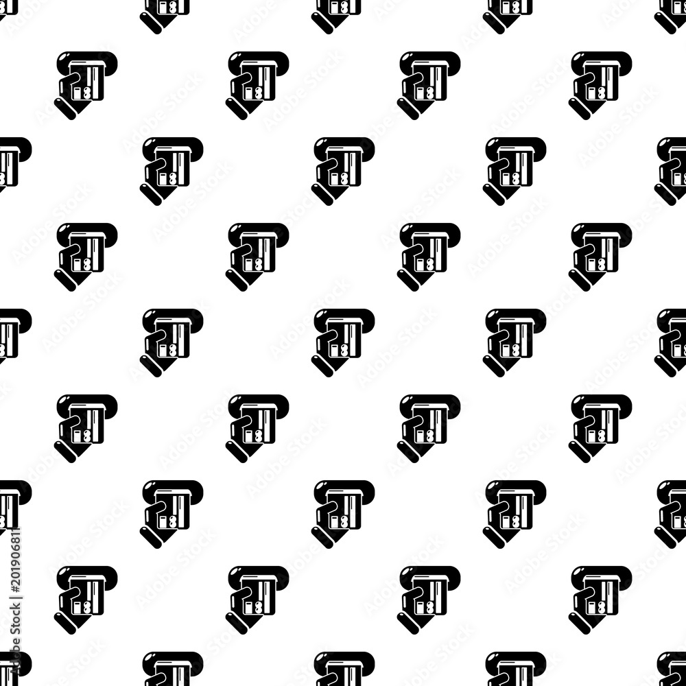Poster inserting credit card pattern vector seamless repeating for any web design